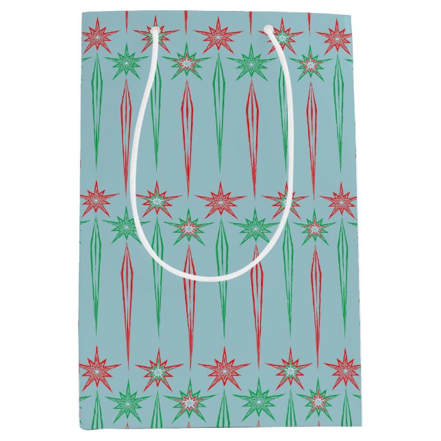 Mid Mod Icicles Medium Gift Bag (Front)