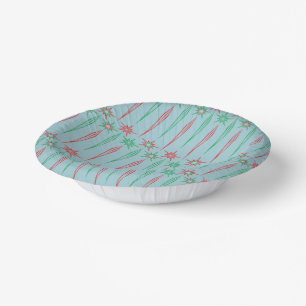Mid Mod Icicles Paper Bowl Plate