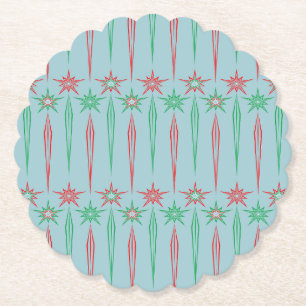 Mid Mod Icicles Paper Coasters