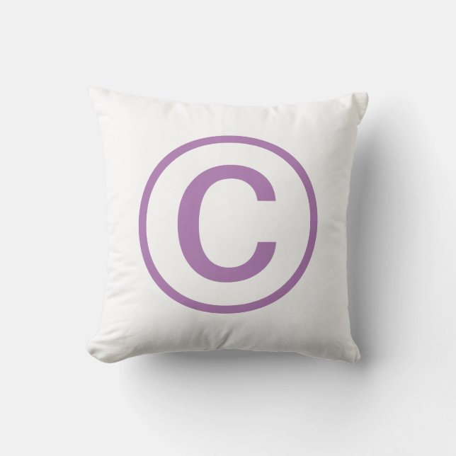 Mid-Mod Lavender Copyright Cushion (Front)