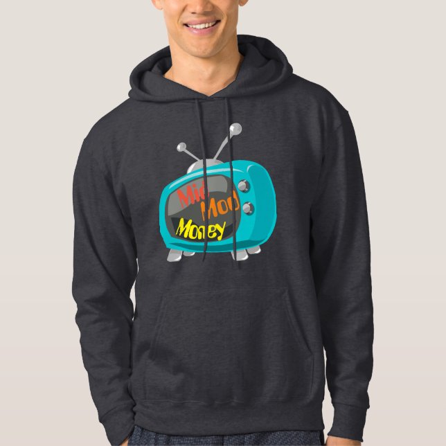 Mid Mod Money Retro TV  Hoodie (Front)