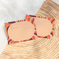 Mid Modern Orange Retro Arch Recipe Cards