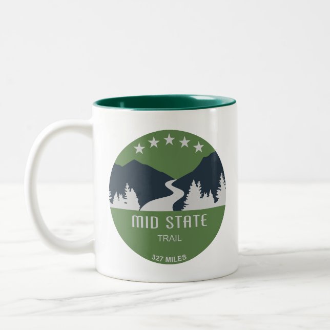 Mid State Trail Pennsylvania Two-Tone Coffee Mug (Left)