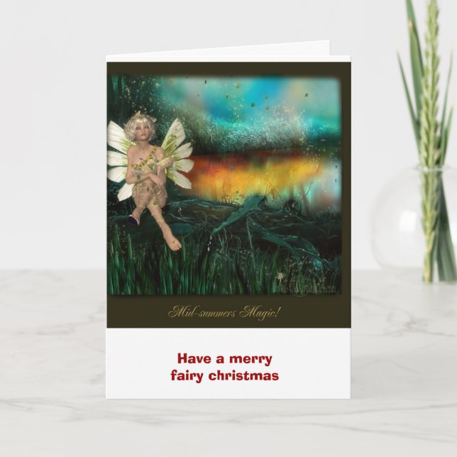 Mid-summer magic, Have a merry fairy christmas Holiday Card (Front)
