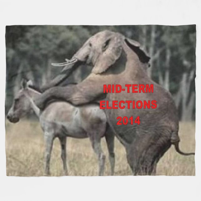 MID-TERM ELECTION 2014 FLEECE BLANKET (Front (Horizontal))