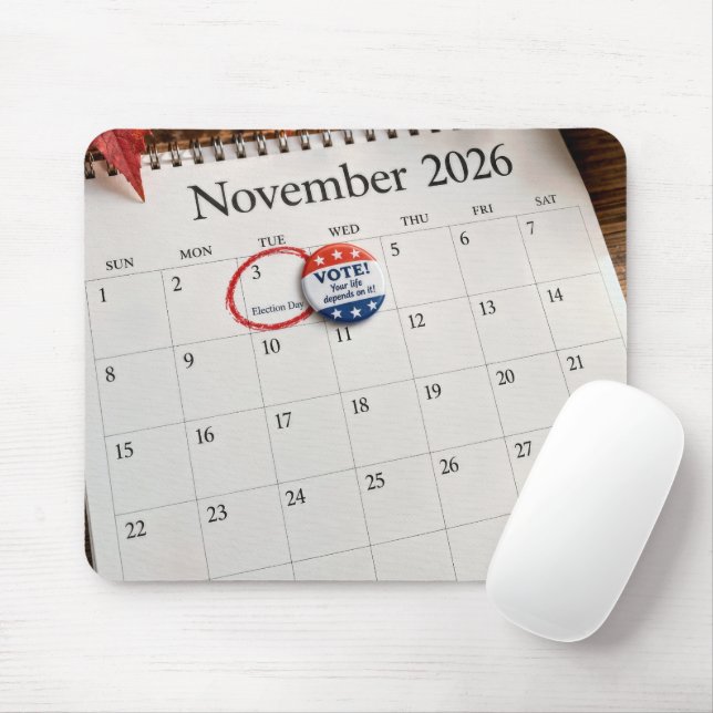 Mid-term Election Month 2026 Mouse Pad (With Mouse)