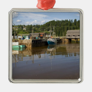 Mid tide at the Bay of Fundy at St. Martins, New Metal Tree Decoration