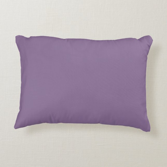 Mid-tone Purple Solid Colour Lavender Silk Decorative Cushion (Back)