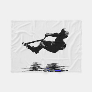 Midair Stunts - Scooter Rider  Fleece Blanket