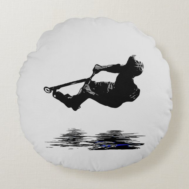Midair Stunts - Scooter Rider  Round Cushion (Front)