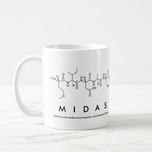 Midas peptide name mug (Left)