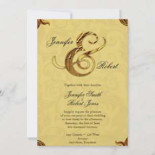 Midas Touch Gold Wedding Invitation