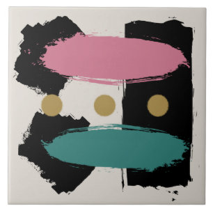 Midcentury Abstract 'Duality' Tile