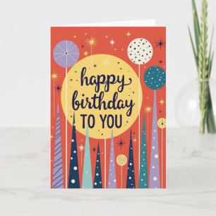Midcentury Birthday Card