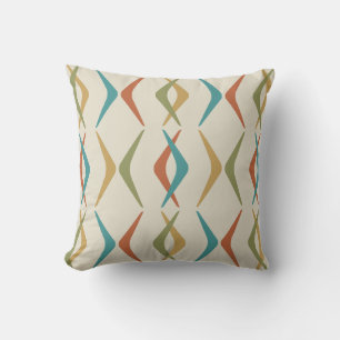 Midcentury Boomerangs Multicolored Light Cushion