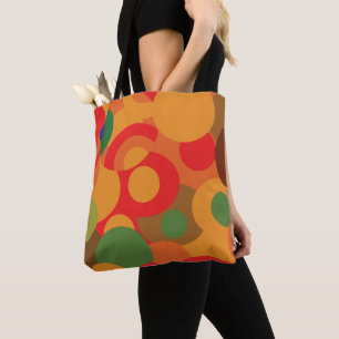 Midcentury Colourful Retro pattern Tote Bag