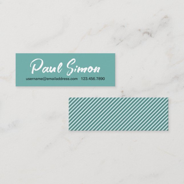 MidCentury Handwritten Look Calling Card (Front/Back)