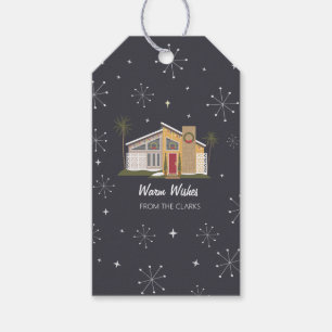 Midcentury House Palm Springs Christmas Gift Tags