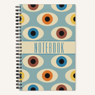 Midcentury Minimalist Eyes Notebook