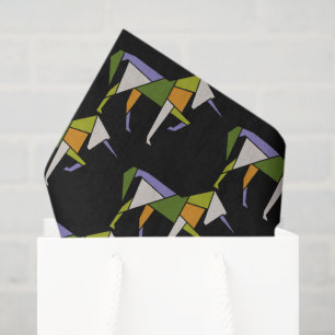 MidCentury Modern Abstract Unicorn Tangram Animal Tissue Paper