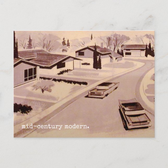 Midcentury Modern Architecture Postcard (Front)