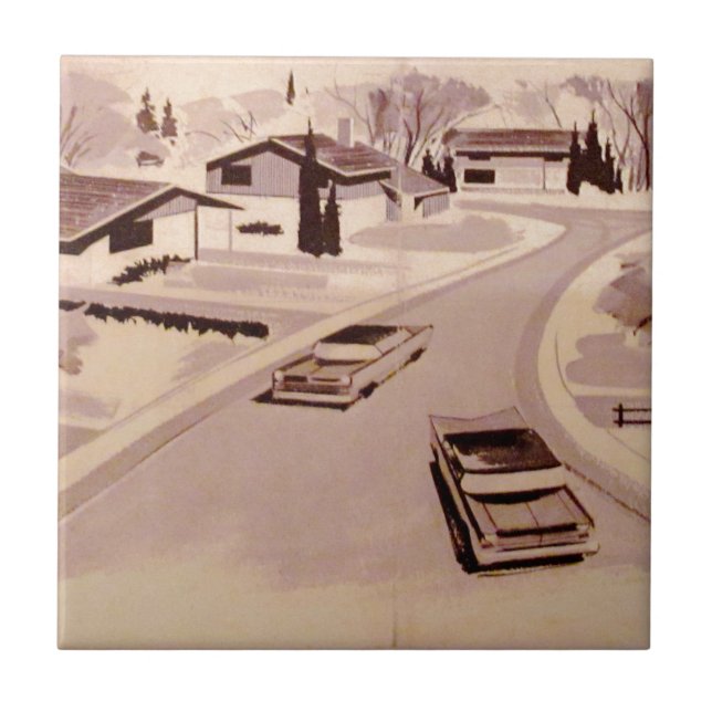 Midcentury Modern Architecture Tile (Front)