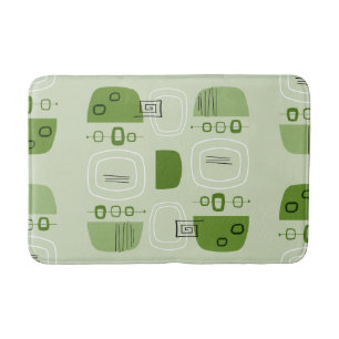Midcentury Modern Bowls & Stones Chartreuse Bath Mat