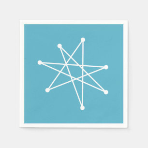 Midcentury Modern Christmas Atomic MCM MOD Star  N Napkin