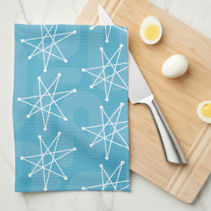 Midcentury Modern Christmas Atomic MCM MOD Star Tea Towel