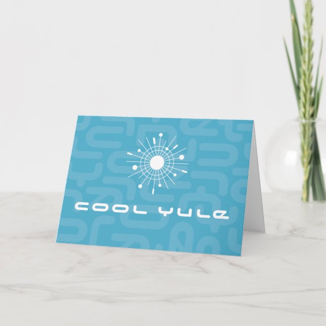Midcentury Modern Cool Yule Retro Christmas MOD Holiday Card (Front)
