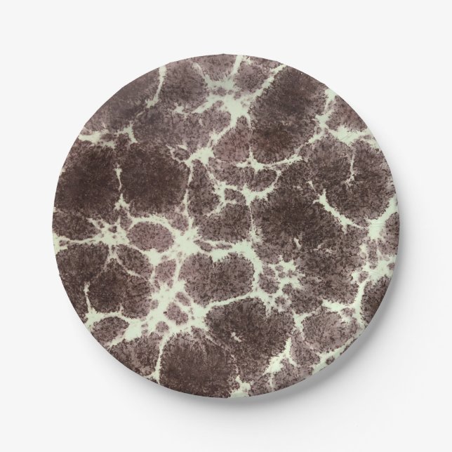 MidCentury Modern Elegant Pattern Tortoise Rock Paper Plate (Front)