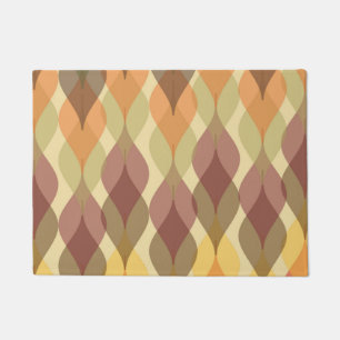 Midcentury Modern Flames Art Doormat