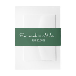 Midcentury Modern Fonts Wedding Invitation Belly Band