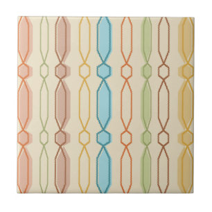 Midcentury Modern Hexagon Columns Colourful Tile