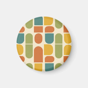Midcentury Modern Organic Shapes Pattern Magnet