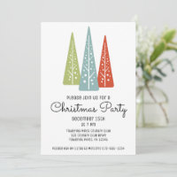 Midcentury Modern Pine Trees Christmas Party