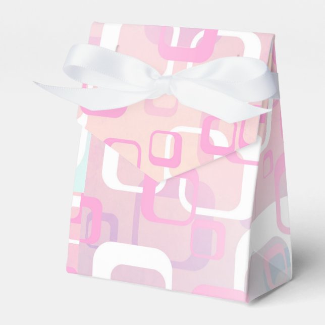 MidCentury Modern Pink Favour Box (Front Side)