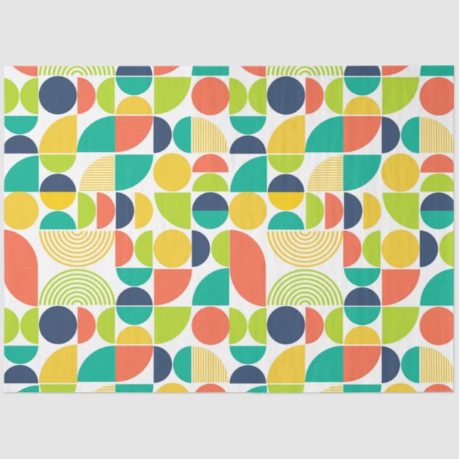 MidCentury Modern Retro Abstract Art Decoupage Tissue Paper (Front)