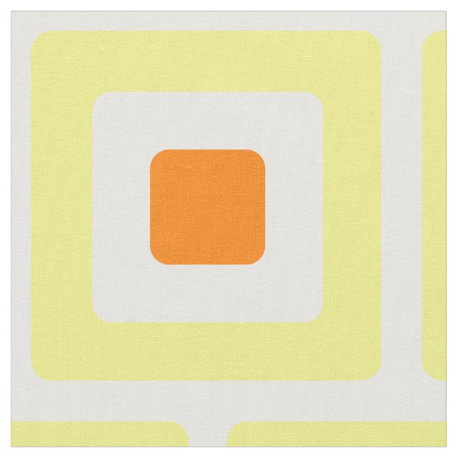 Midcentury Modern Rounded Blocks in Yellow Fabric (Close Up)