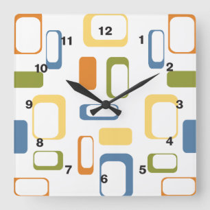 Midcentury Modern shapes clock