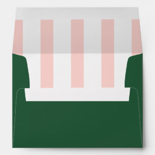 Midcentury Modern Stripes Return Addressed Envelop Envelope