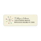 Midcentury Modern Style Retro Return Address