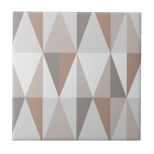 MidCentury Modern Triangles Brown Tile