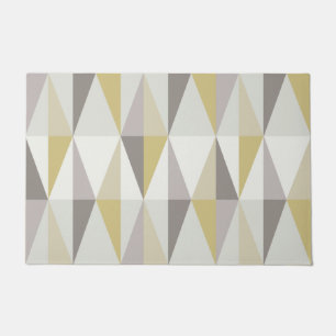 MidCentury Modern Triangles Gold Doormat
