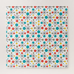 MidCentury Modern Vintage Retro Abstract Art Jigsaw Puzzle