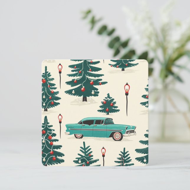Midcentury Turquoise Christmas Drive (Standing Front)