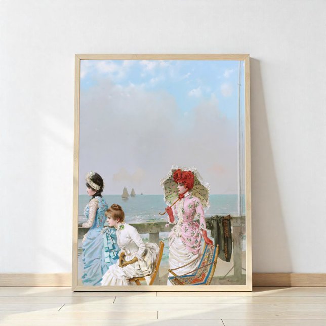 Midday at the sea by Vittorio Matteo Corcos Poster (Creator Uploaded)