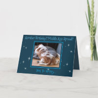 "Middle Age" Funny Birthday Card W/Cute Basset