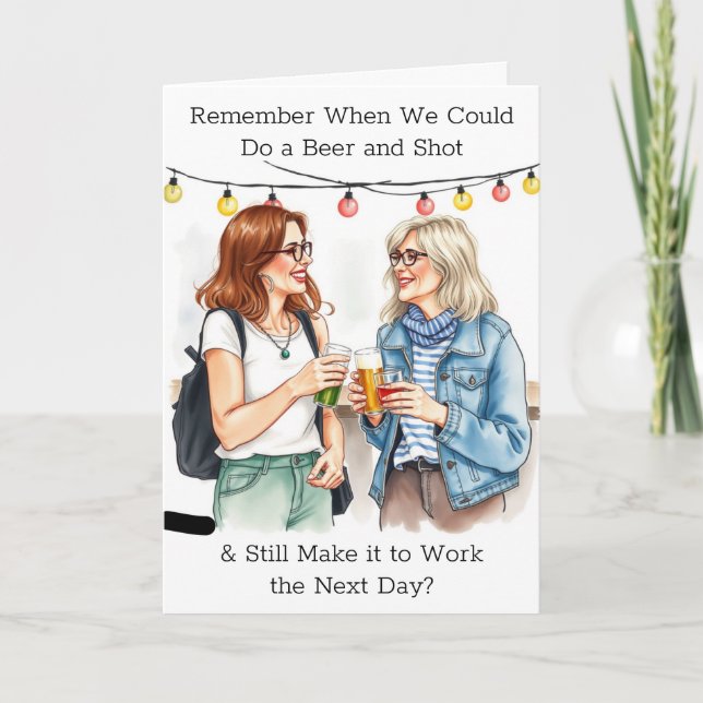 Middle Aged Birthday Humour for Her Card (Front)