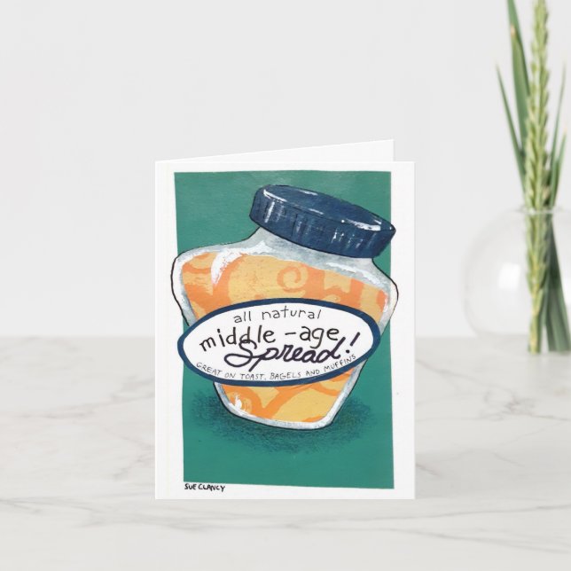 Middle Aged Spread Birthday Card (Front)